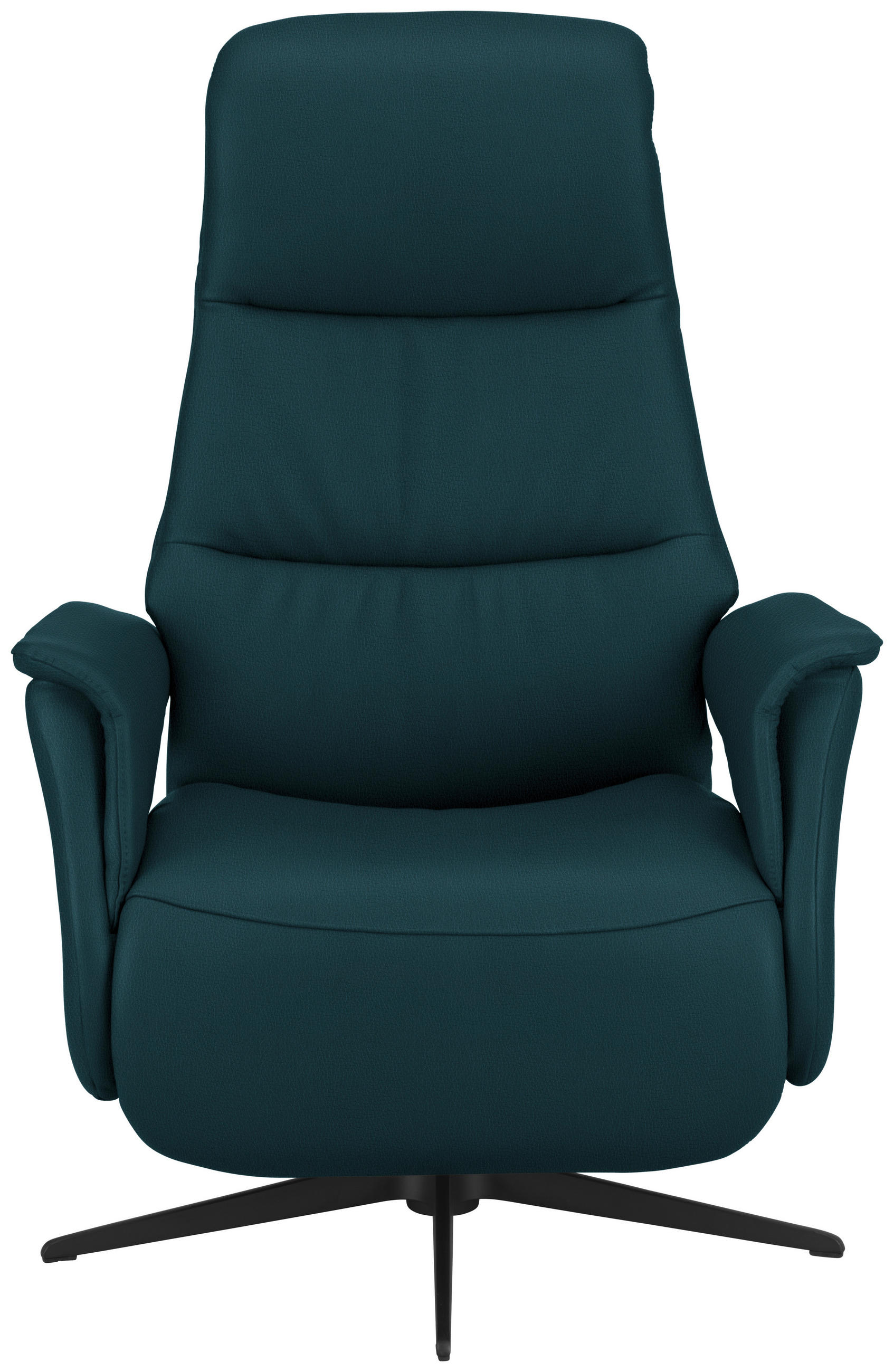 RELAXFÅTÖLJ i läder blå  - blå/svart, Design, metall/läder (74/105/83cm) - Livetastic