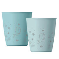 DETSKÝ HRNČEK - pastelová modrá, Basics, prírodné materiály (8/17,5/7,5cm)