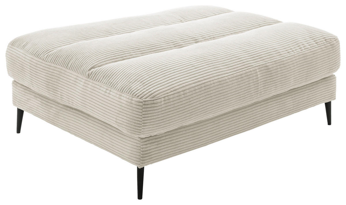 HOCKERBANK in Textil Naturfarben  - Schwarz/Naturfarben, Design, Textil/Metall (90/83/125cm) - Dieter Knoll