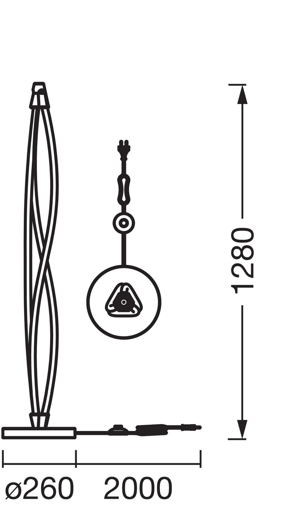 LED-STEHLEUCHTE 26/128 cm    - Dunkelgrau, KONVENTIONELL, Kunststoff (26/128cm) - Ledvance