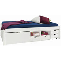 POSTEĽ, biela - biela, Modern, drevo (209/47,5/96cm) - Carryhome