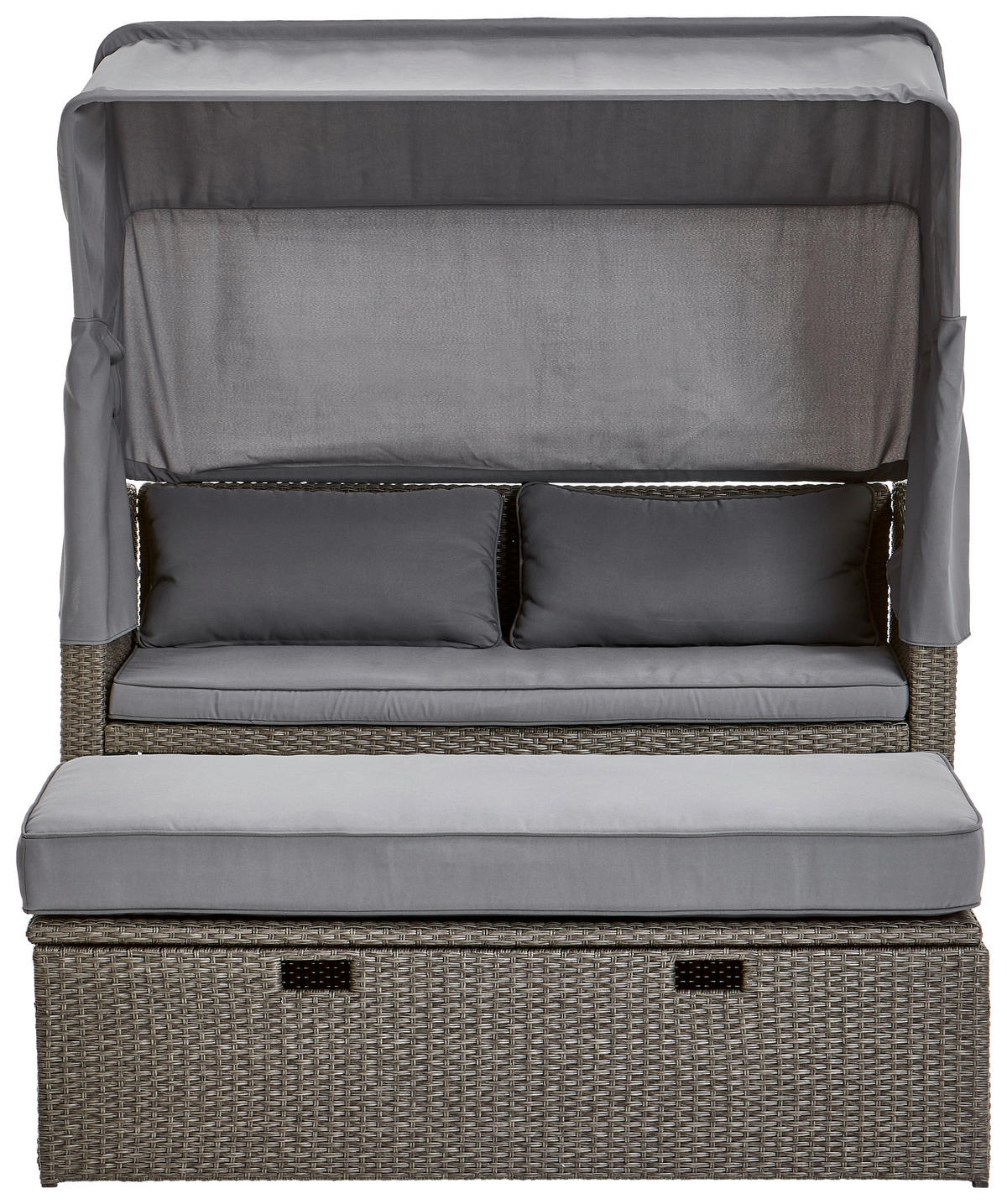 GARTENMUSCHEL 146/74/144 cm  - Grau, MODERN, Kunststoff/Textil (146/74/144cm) - Ambia Garden