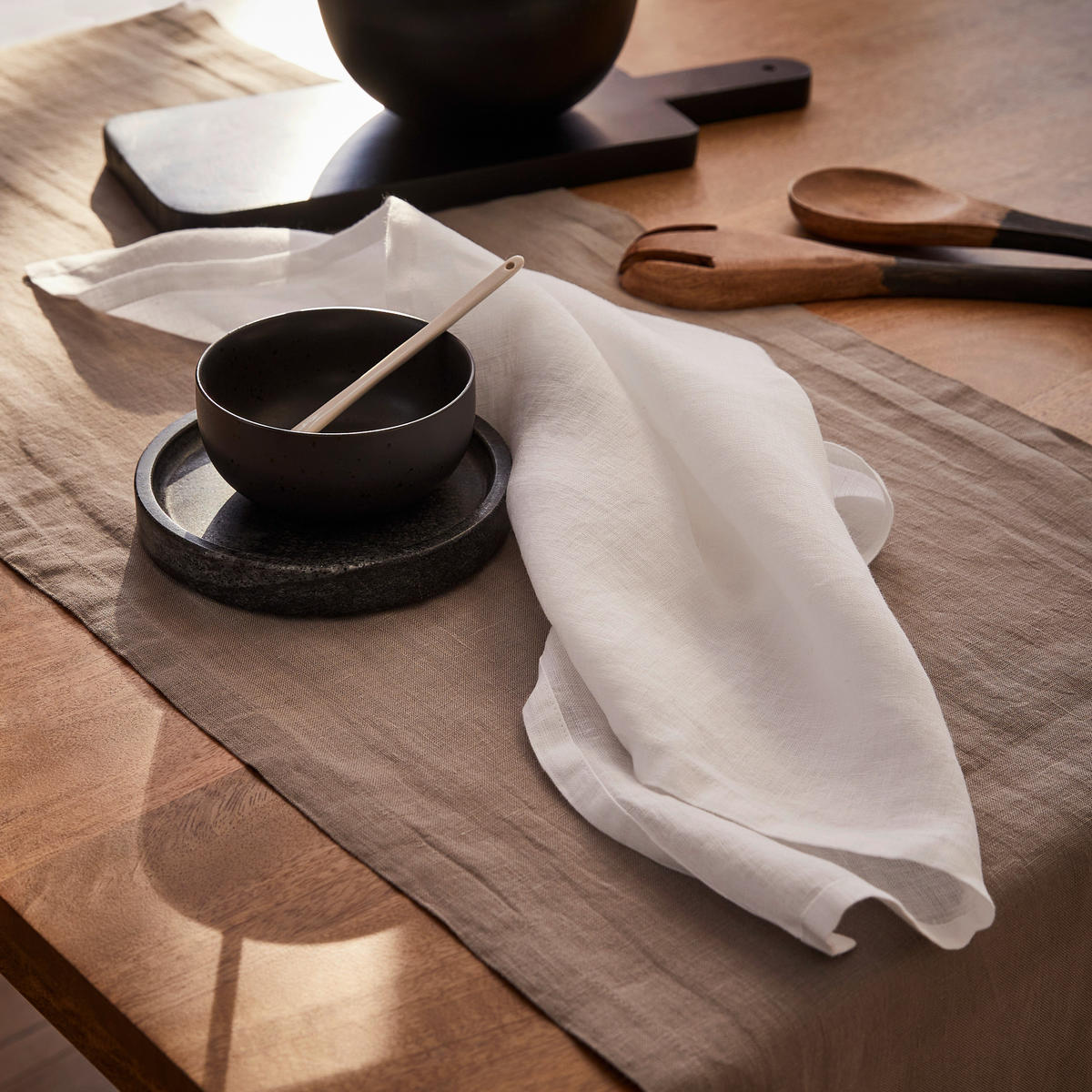 TISCHLÄUFER Lina Textil Weiss 50/140/00 cm  - Weiss, Design, Textil (50/140/00cm) - Dieter Knoll
