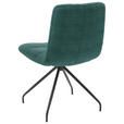 STUHL  in Cord Textil  - Schwarz/Grün, Design, Textil/Metall (52/88/66cm) - Dieter Knoll