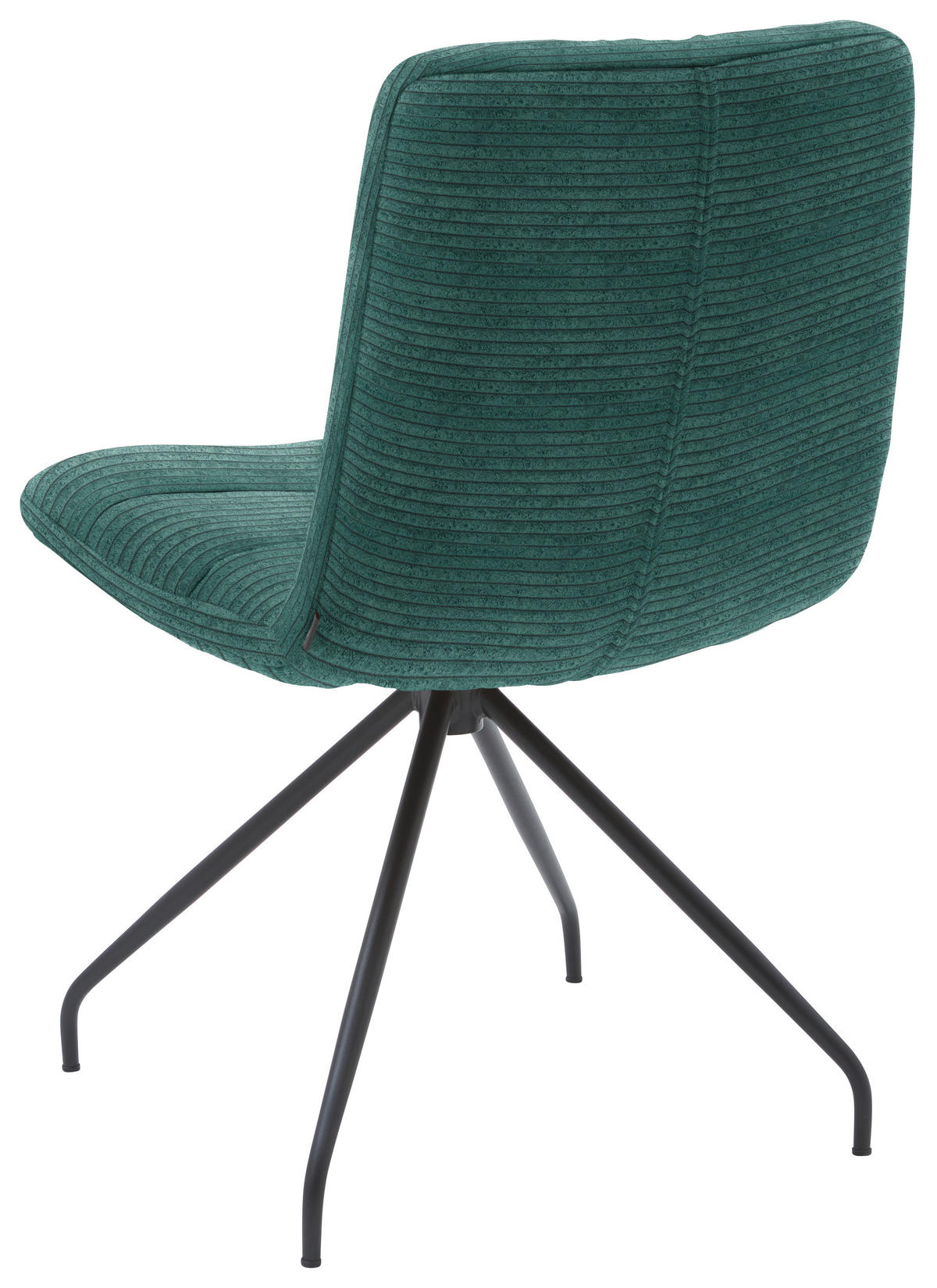 STUHL  in Cord Textil  - Schwarz/Grün, Design, Textil/Metall (52/88/66cm) - Dieter Knoll