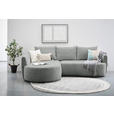 ECKSOFA  in Chenille Grau  - Schwarz/Grau, MODERN, Kunststoff/Textil (179/287cm) - Carryhome