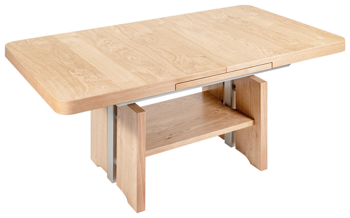 COUCHTISCH furniert, teilmassiv 110-150/70/56-75 cm rechteckig Eichefarben  - Eichefarben, KONVENTIONELL, Holzwerkstoff (110-150/70/56-75cm) - Venda