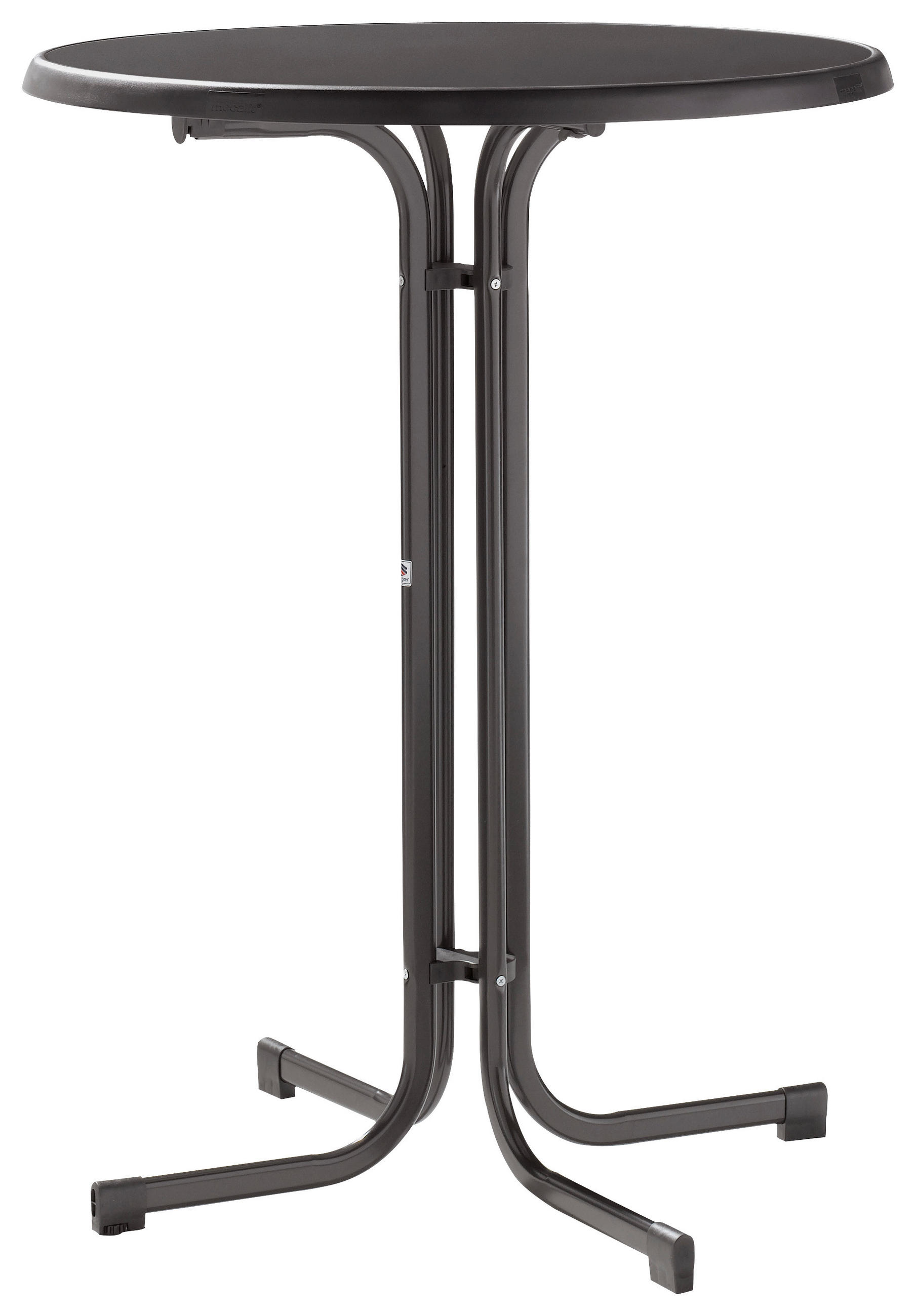 GARTENKLAPPTISCH Metall Anthrazit, Grau  - Anthrazit/Grau, Basics, Kunststoff/Metall (86/86/112cm) - Sieger
