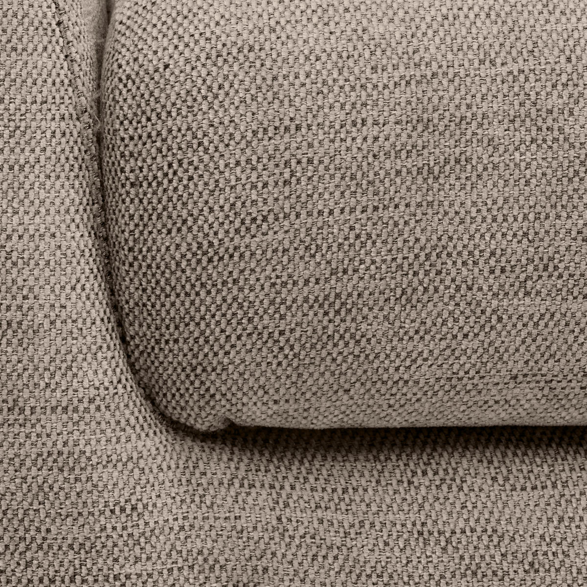 ECKSOFA inkl. Funktionen Greige Webstoff  inkl. Rückenkissen, Bettkasten, Schlaffunktion, Rücken echt  - Wengefarben/Greige, Design, Holz/Textil (314/211cm) - Stylife