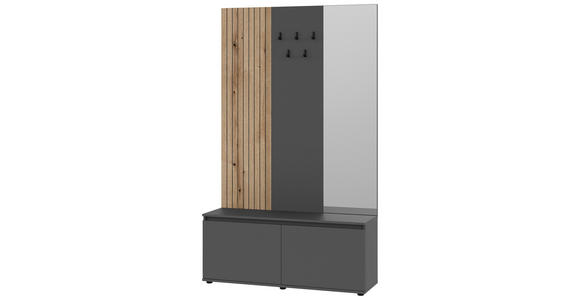 GARDEROBE  in 120/200/36,6 cm  - Eichefarben/Anthrazit, KONVENTIONELL, Holzwerkstoff (120/200/36,6cm) - Carryhome