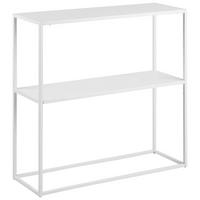 KONZOLNA MIZICA, 79,5/80,5/26 cm bela  - bela, Trend, kovina (79,5/80,5/26cm) - MID.YOU