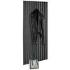 GARDEROBENPANEEL  in 50/125/7 cm  - Schwarz/Grau, MODERN, Holzwerkstoff/Textil (50/125/7cm) - Xora