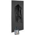 WANDGARDEROBE  in Grau, Schwarz  - Schwarz/Grau, MODERN, Holzwerkstoff/Textil (50/125/7cm) - Xora