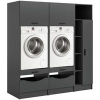 HAUSWIRTSCHAFTSRAUM 182/195/68 cm  in Anthrazit  - Anthrazit, Basics, Holzwerkstoff (182/195/68cm) - MID.YOU