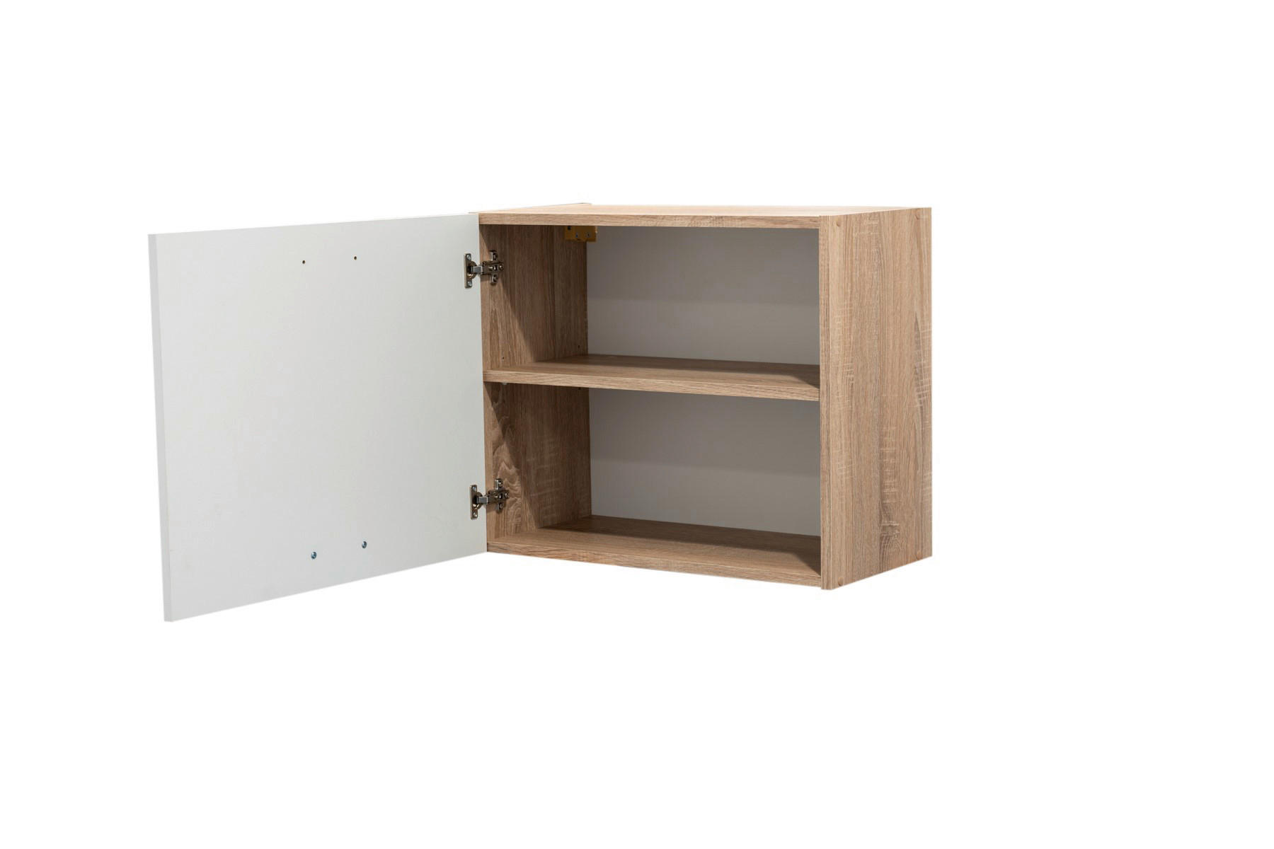 KÜCHENOBERSCHRANK 60/50/31 cm  in Weiß, Eichefarben  - Eichefarben/Silberfarben, Basics, Holzwerkstoff/Kunststoff (60/50/31cm) - MID.YOU