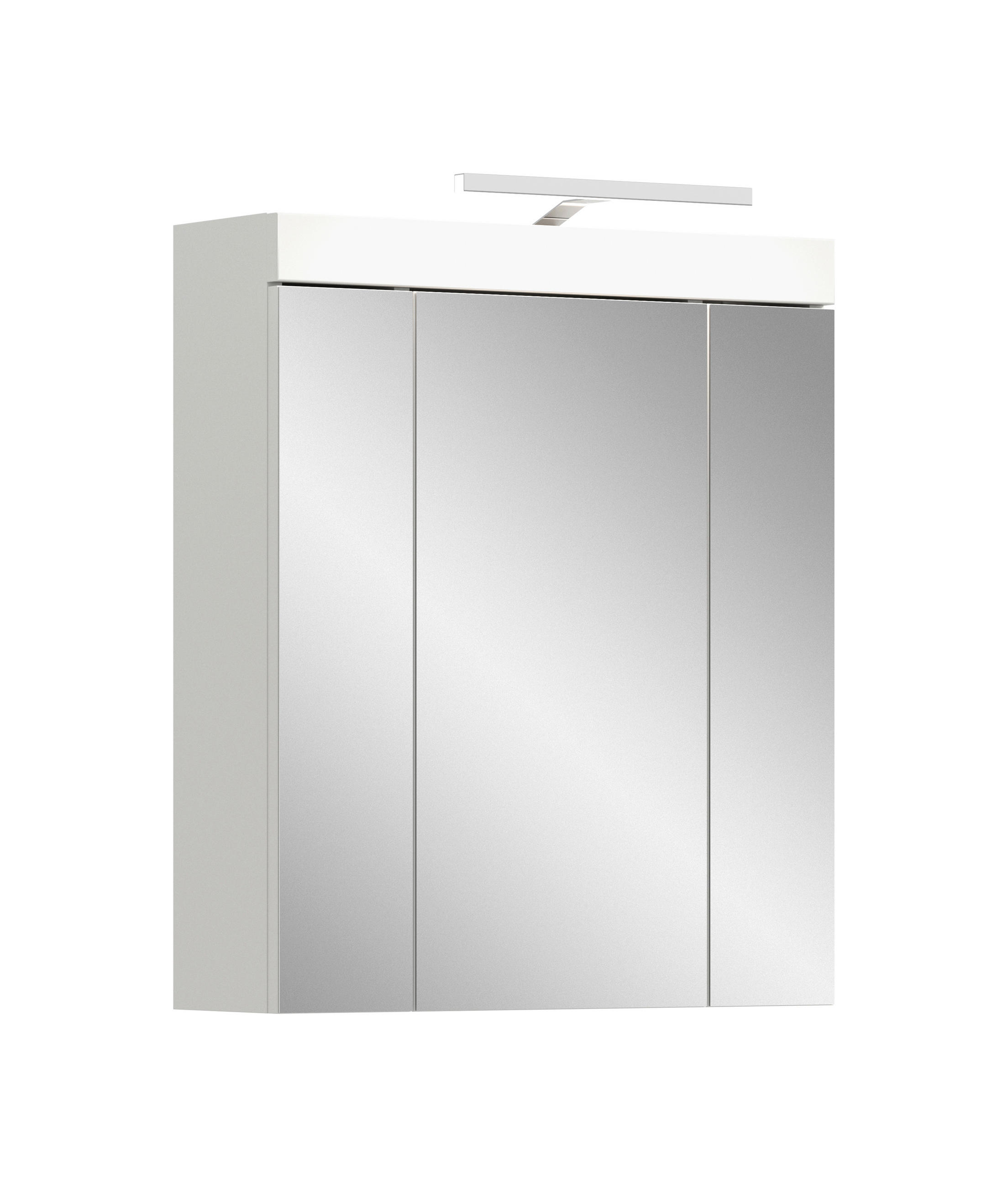 SPIEGELSCHRANK 60/70/18 cm  - Weiß, Trend, Glas/Holzwerkstoff (60/70/18cm) - MID.YOU