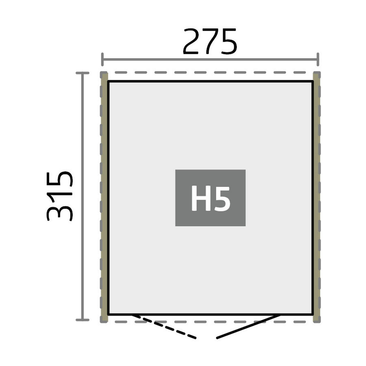 GERÄTEHAUS 275/222/315 cm  - Silberfarben, Basics, Metall (275/222/315cm) - Biohort