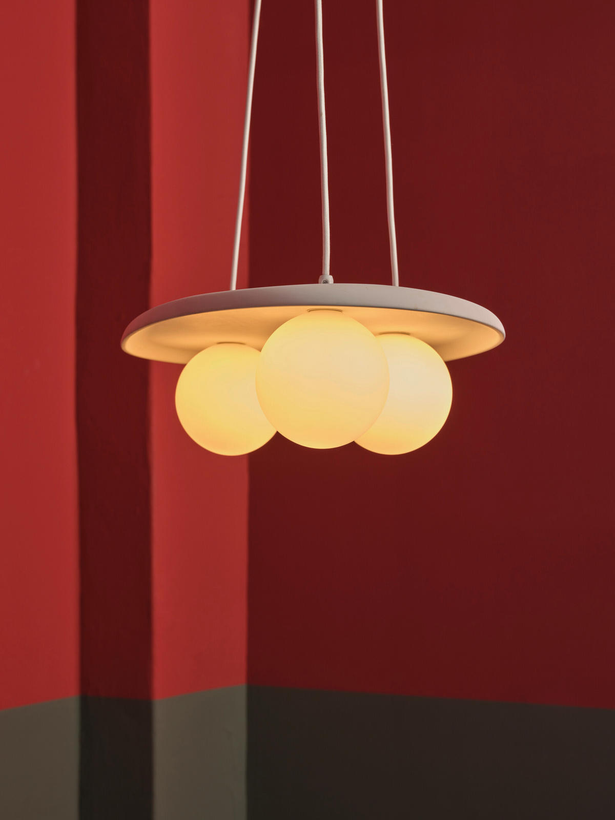 PENDELLEUCHTE 50/38,5/150 cm  - Weiß, Natur, Glas/Stein (50/38,5/150cm) - Ledvance