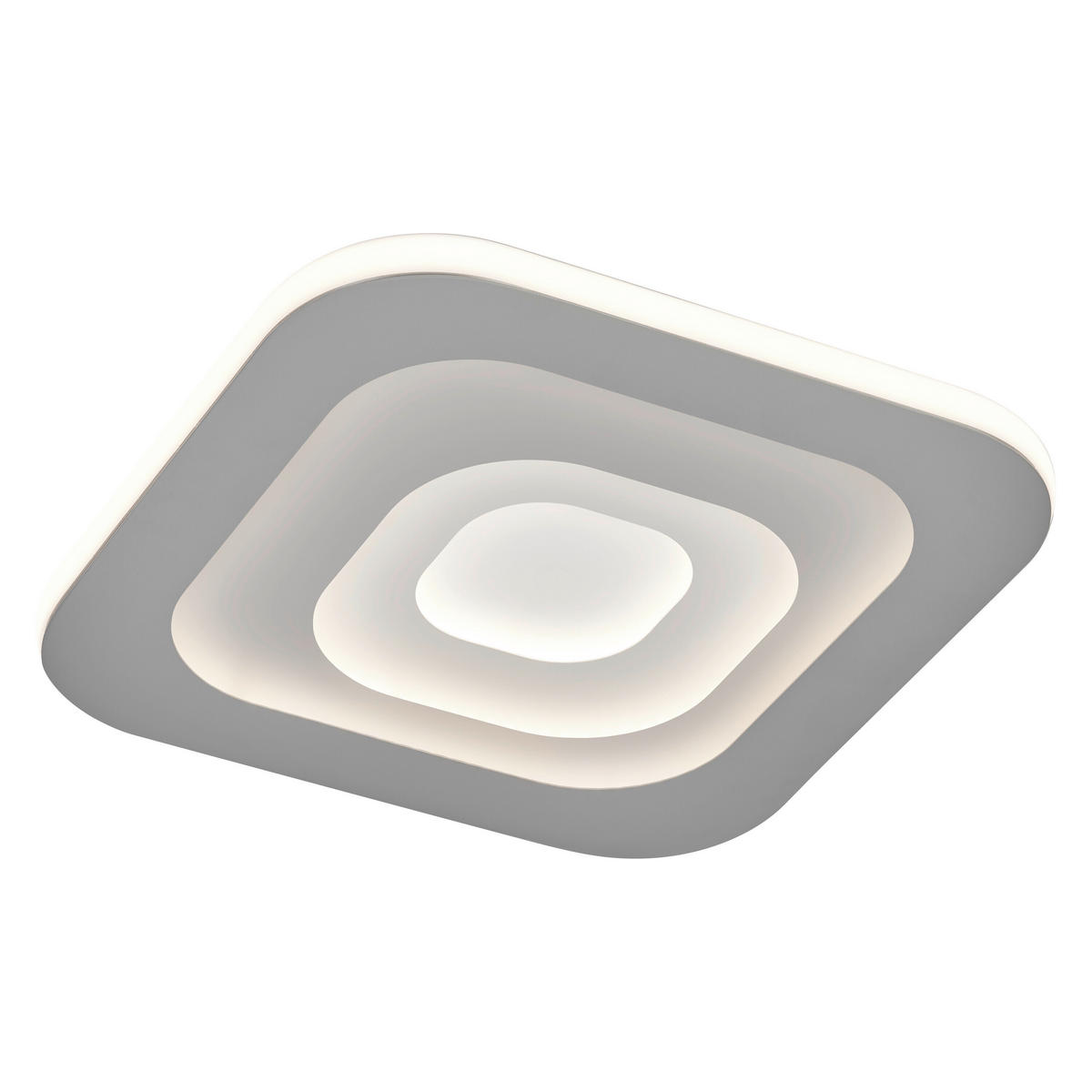 LED-DECKENLEUCHTE Orbis Spiral 50,5/50,5/5,6 cm   - Grau, Design, Kunststoff/Metall (50,5/50,5/5,6cm) - Osram