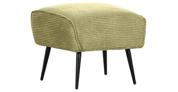 HOCKER Cord Hellgrün  - Schwarz/Hellgrün, Design, Textil/Metall (60/49/53cm) - Landscape