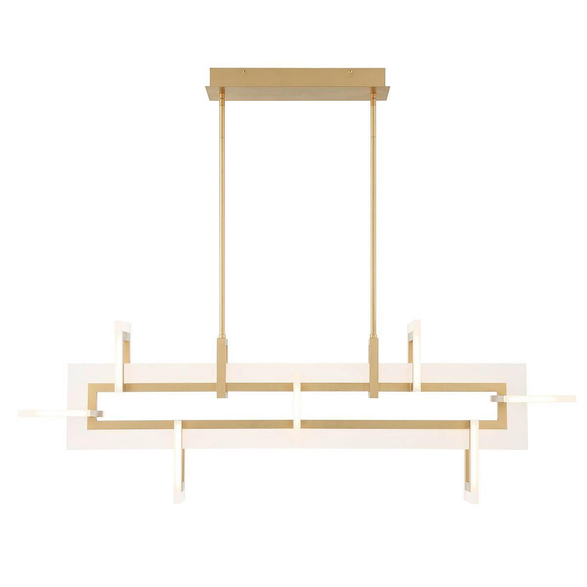 LED-HÄNGELEUCHTE 122,8/50/23,1 cm    - Messingfarben, Design, Glas/Metall (122,8/50/23,1cm) - Elstead Lighting