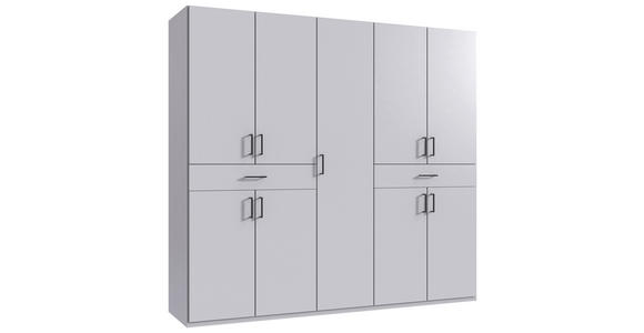DREHTÜRENSCHRANK  in Weiß  - Schwarz/Weiß, KONVENTIONELL, Holzwerkstoff/Kunststoff (225/208/58cm) - Carryhome