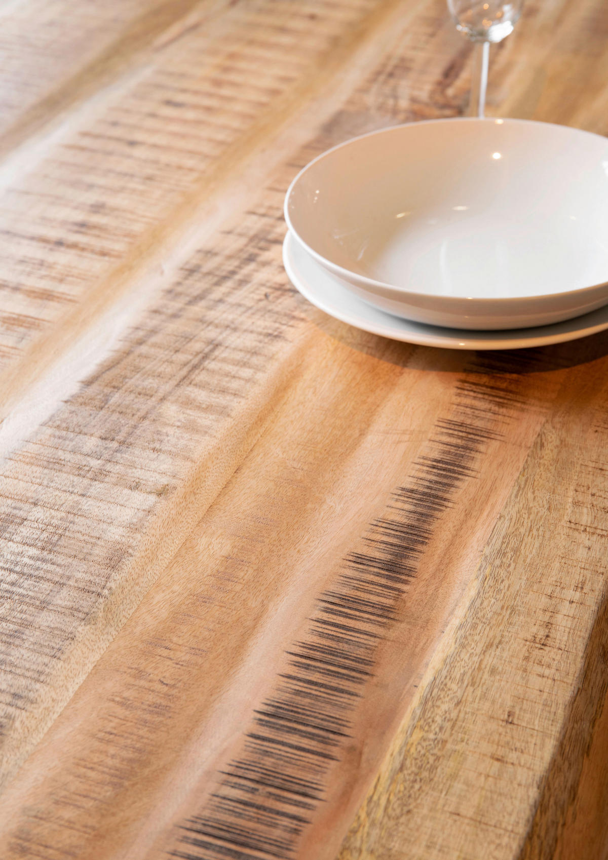 ESSTISCH in Metall, Holz 220/100/78 cm  - Schwarz/Naturfarben, MODERN, Holz/Metall (220/100/78cm) - Livetastic
