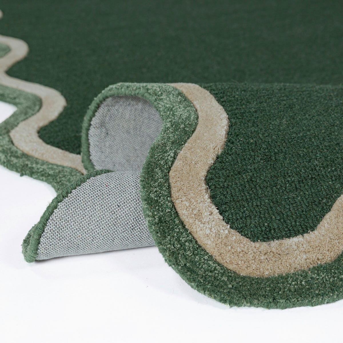 WOLLTEPPICH 200/290 cm Rivo Wool Grün rechteckig  - Grün, Basics, Textil (200/290cm) - Flair Rugs