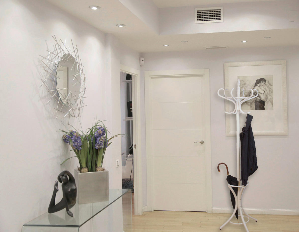 GARDEROBENSTÄNDER in Weiß   - Weiß, Design, Holz (53/53/184cm) - MID.YOU