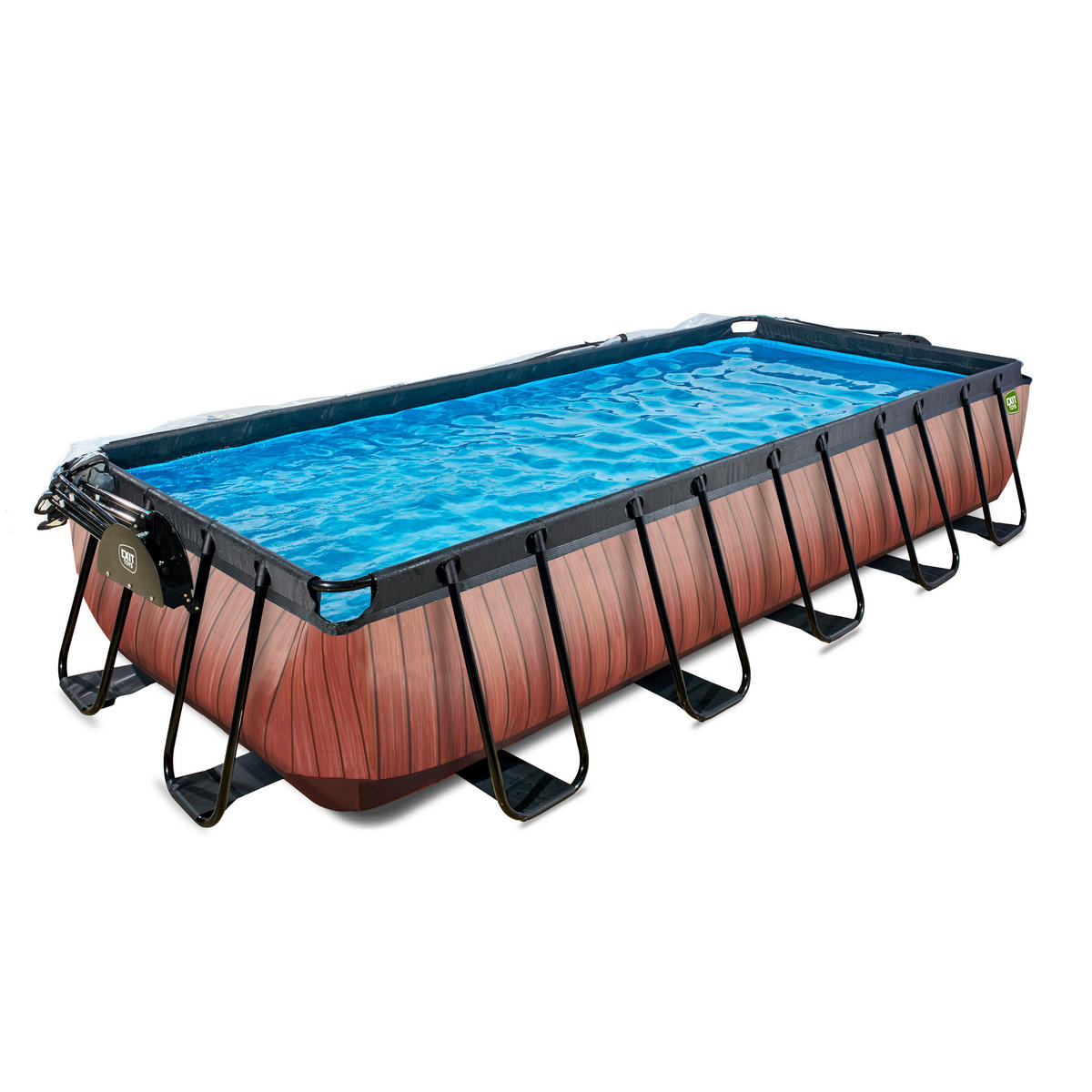 POOL-SET 540/250/100 cm  - Braun, KONVENTIONELL, Kunststoff (540/250/100cm) - EXIT Toys