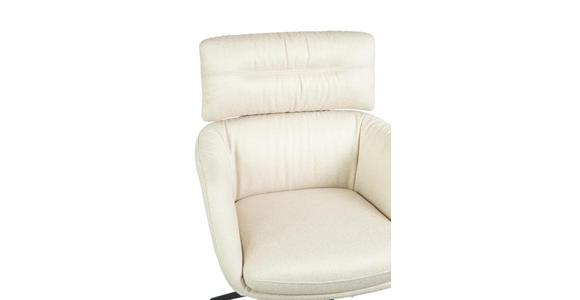 ARMLEHNSTUHL  Stoffauswahl, Sitzfläche 360° drehbar, automatische Rückholfunktion Webstoff  Beige  - Beige/Schwarz, Design, Textil/Metall (62/92/66cm) - Dieter Knoll