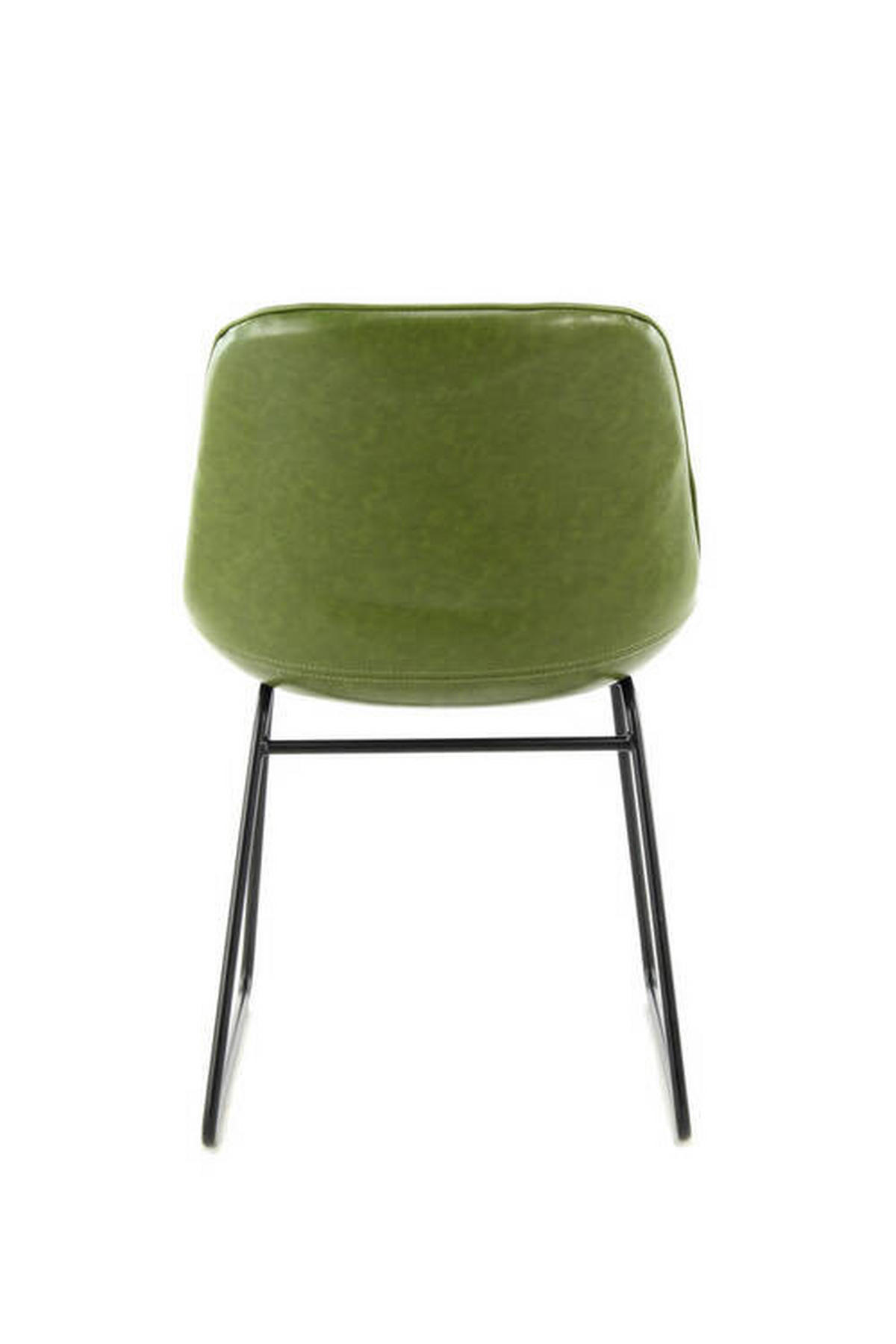 SADA ŽIDLÍ 2 kusy - zelená, Design, kov/kůže (49,5/81/64,5cm)
