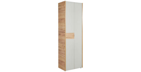 GARDEROBENSCHRANK 62/199/40 cm  - Kaschmir/Eichefarben, Design, Glas/Holzwerkstoff (62/199/40cm) - Voleo