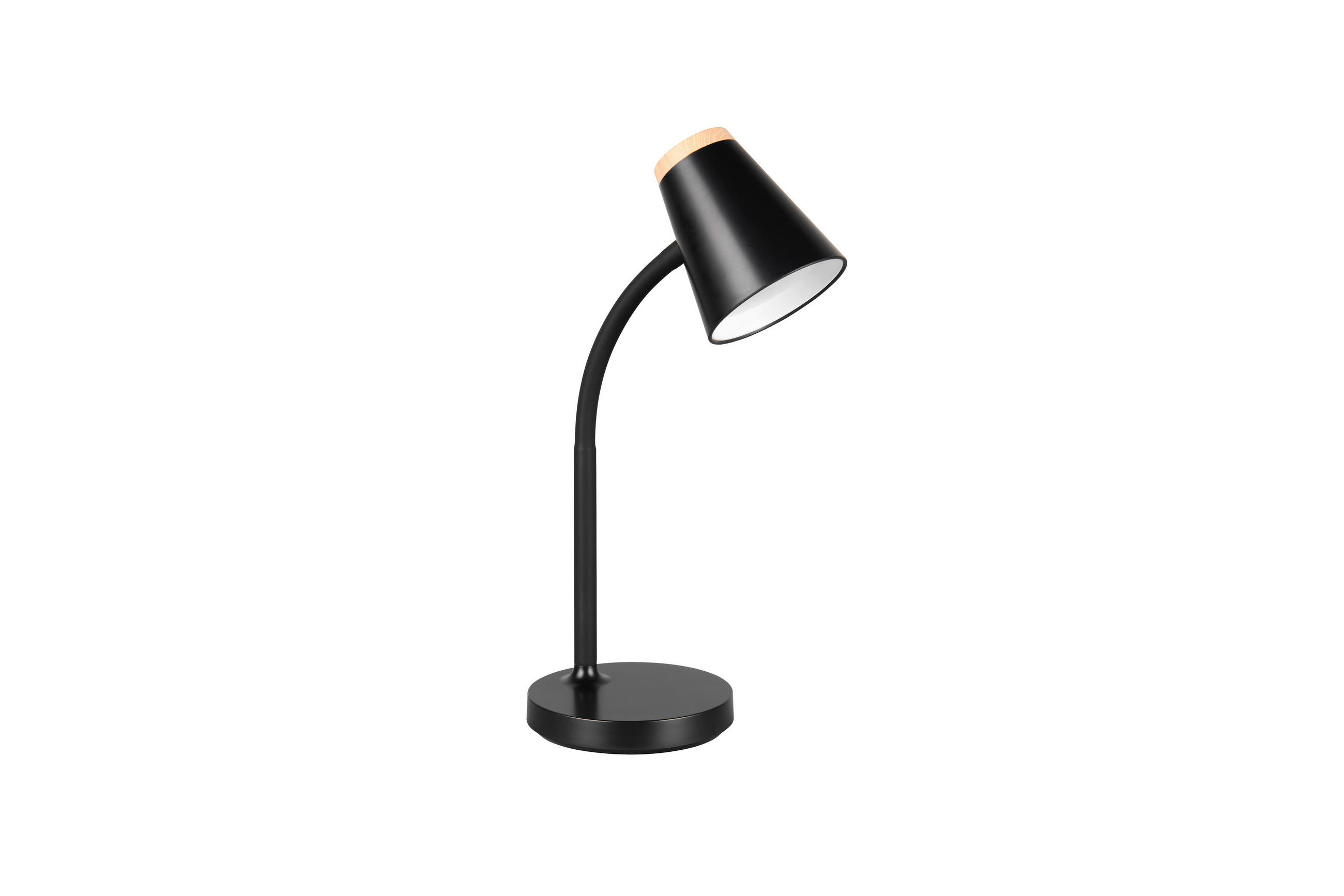 LED-TISCHLEUCHTE   - Schwarz/Braun, Basics, Kunststoff/Metall (36/13/23cm)