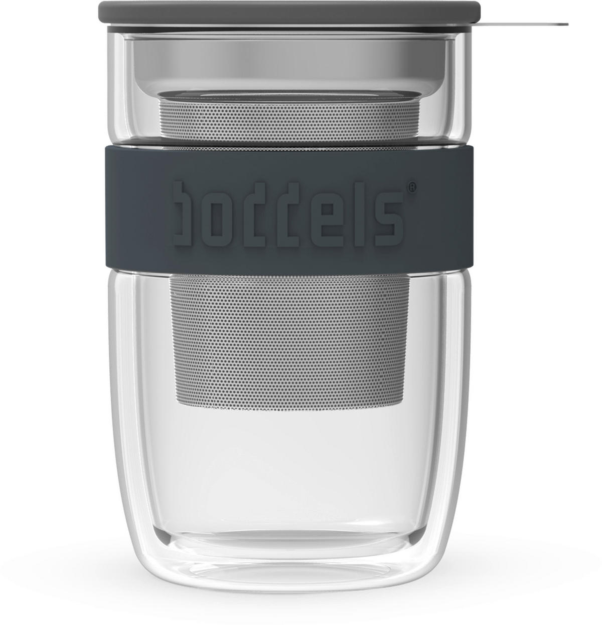 TEA-FOR-ONE-SET BODDELS  - Transparent/Anthrazit, Basics, Glas/Keramik (380ml) - Boddels