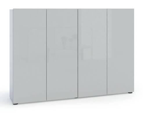SCHUHSCHRANK Grau  - Schwarz/Grau, Design, Holzwerkstoff/Kunststoff (160/115/34cm) - Xora