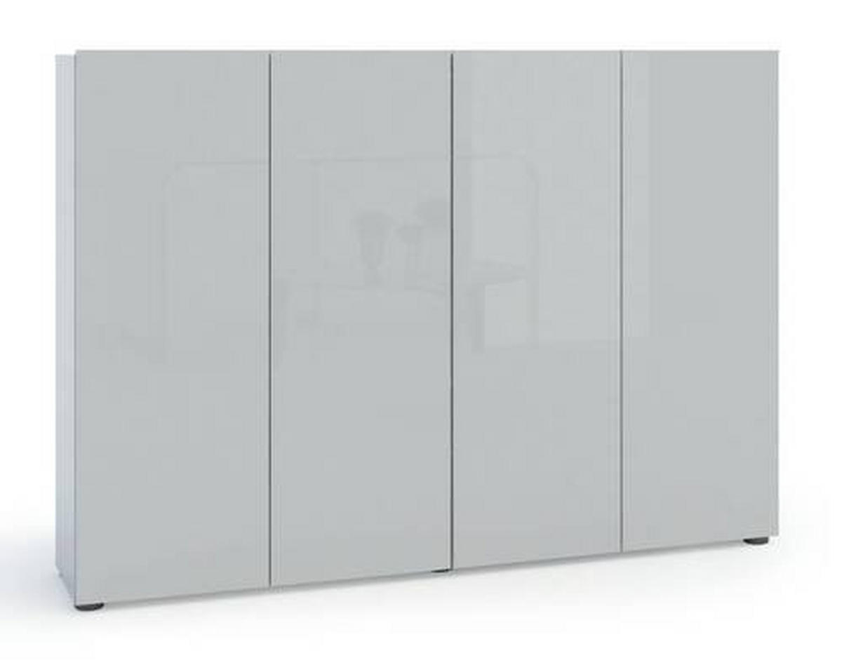 SCHUHSCHRANK Grau  - Schwarz/Grau, Design, Holzwerkstoff/Kunststoff (160/115/34cm) - Xora