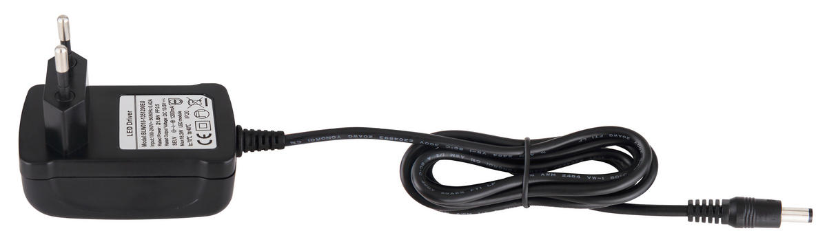 LED-SCHREIBTISCHLEUCHTE URSINO 58,7/20/107 cm   - Silberfarben/Schwarz, KONVENTIONELL, Kunststoff/Metall (58,7/20/107cm) - Globo