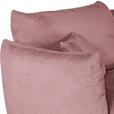 BIGSOFA Plüsch Rosa  - Schwarz/Rosa, KONVENTIONELL, Kunststoff/Textil (240/78/107cm) - Carryhome