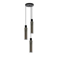 HÄNGELEUCHTE 32/32/172 cm    - Hellgrau, Design, Glas (32/32/172cm) - Lucide