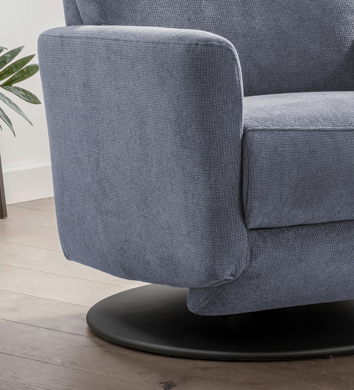 RELAXSESSEL in Textil Hellblau  - Schwarz/Hellblau, Modern, Textil/Metall (77/105/87-154cm) - Livetastic