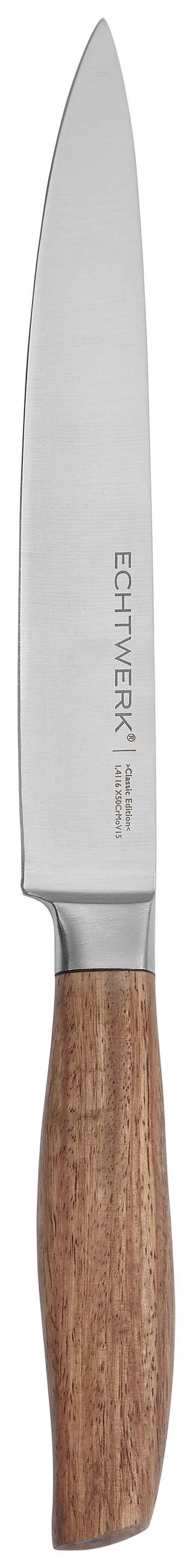 SCHINKENMESSER 34 cm  - Braun, MODERN, Holz/Metall (34cm) - Echtwerk