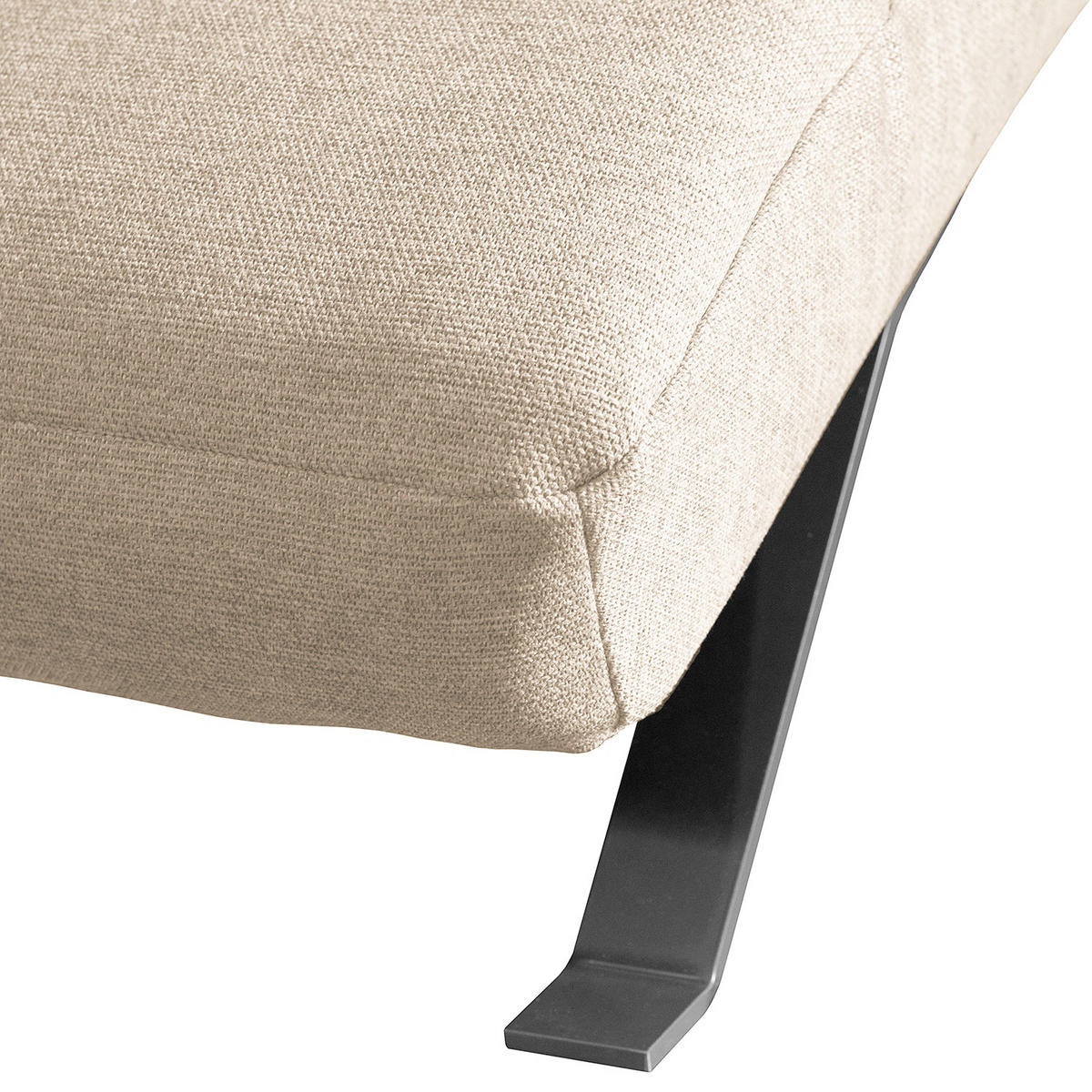 RELAXLIEGE SWING Webstoff Beige  - Beige/Silberfarben, Design, Textil/Metall (65/65/171cm) - Livetastic