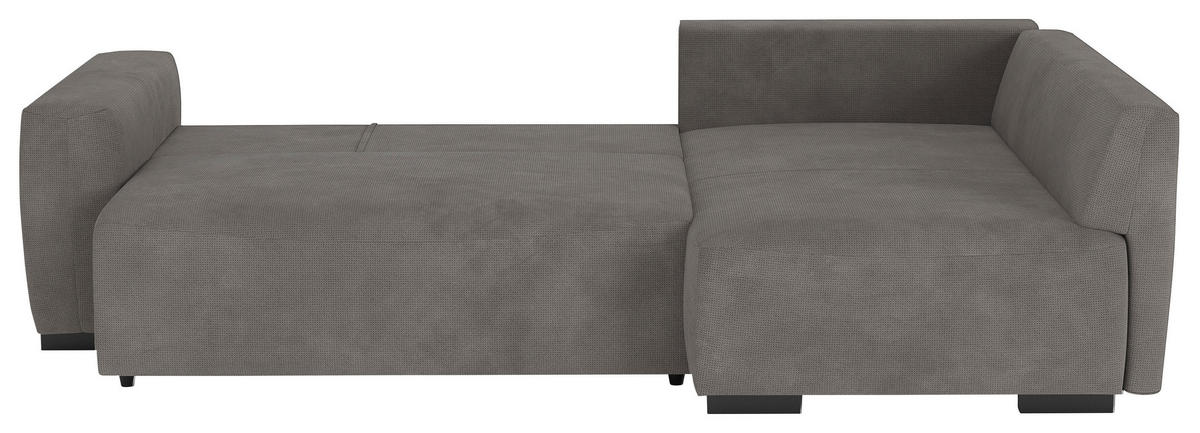ECKSOFA GIRO in Chenille Grau  252/170 cm  - Schwarz/Grau, Trend, Kunststoff/Textil (252/170cm) - MID.YOU