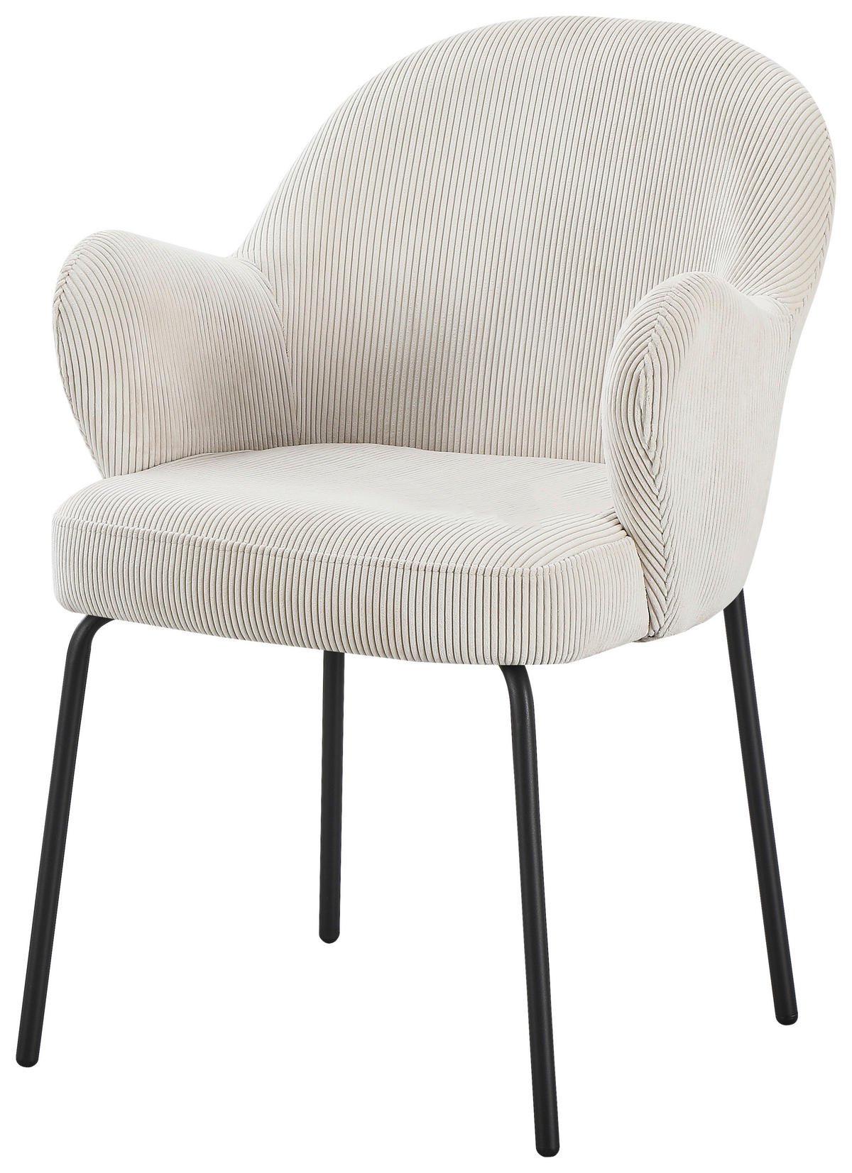 STOLICA S NASLONOM ZA RUKE  crna, bež  metal, tekstil      - bež/crna, Moderno, metal/tekstil (58/82/63cm) - Livetastic