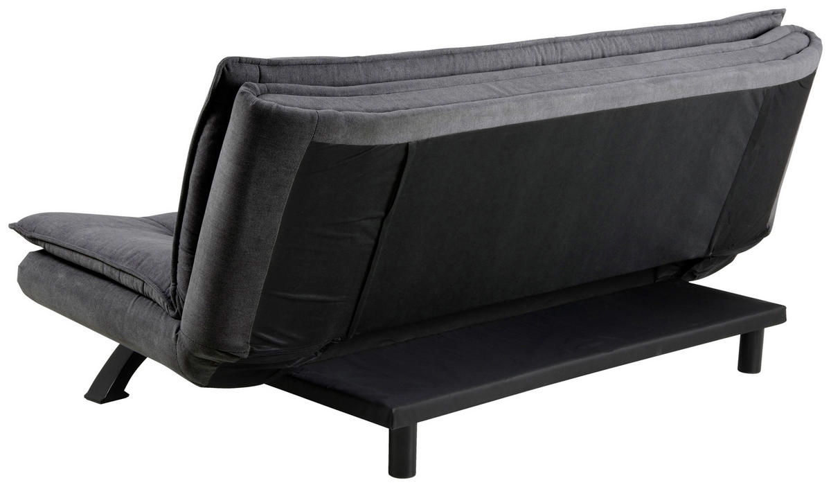 SCHLAFSOFA in Textil Dunkelgrau  - Dunkelgrau/Schwarz, Design, Textil/Metall (196/91/98cm) - MID.YOU