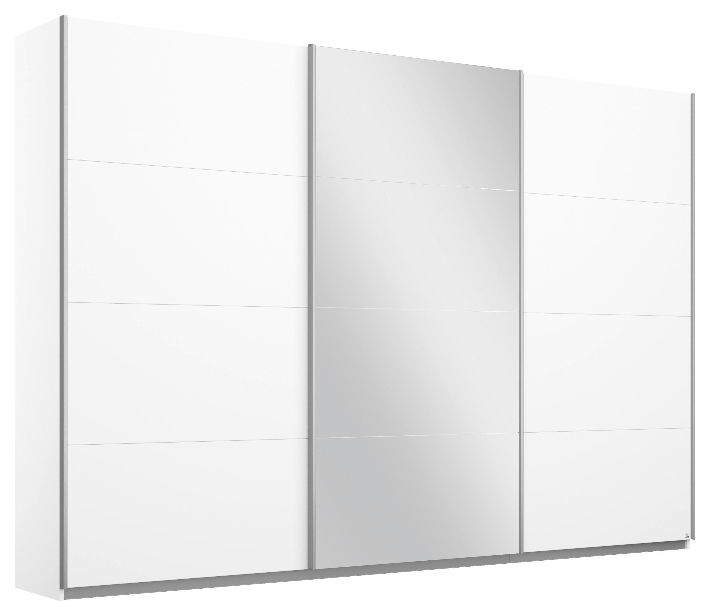 SCHWEBETÜRENSCHRANK in Weiss  - Weiss/Alufarben, Modern, Holzwerkstoff/Metall (271/230/62cm) - Rauch Möbel