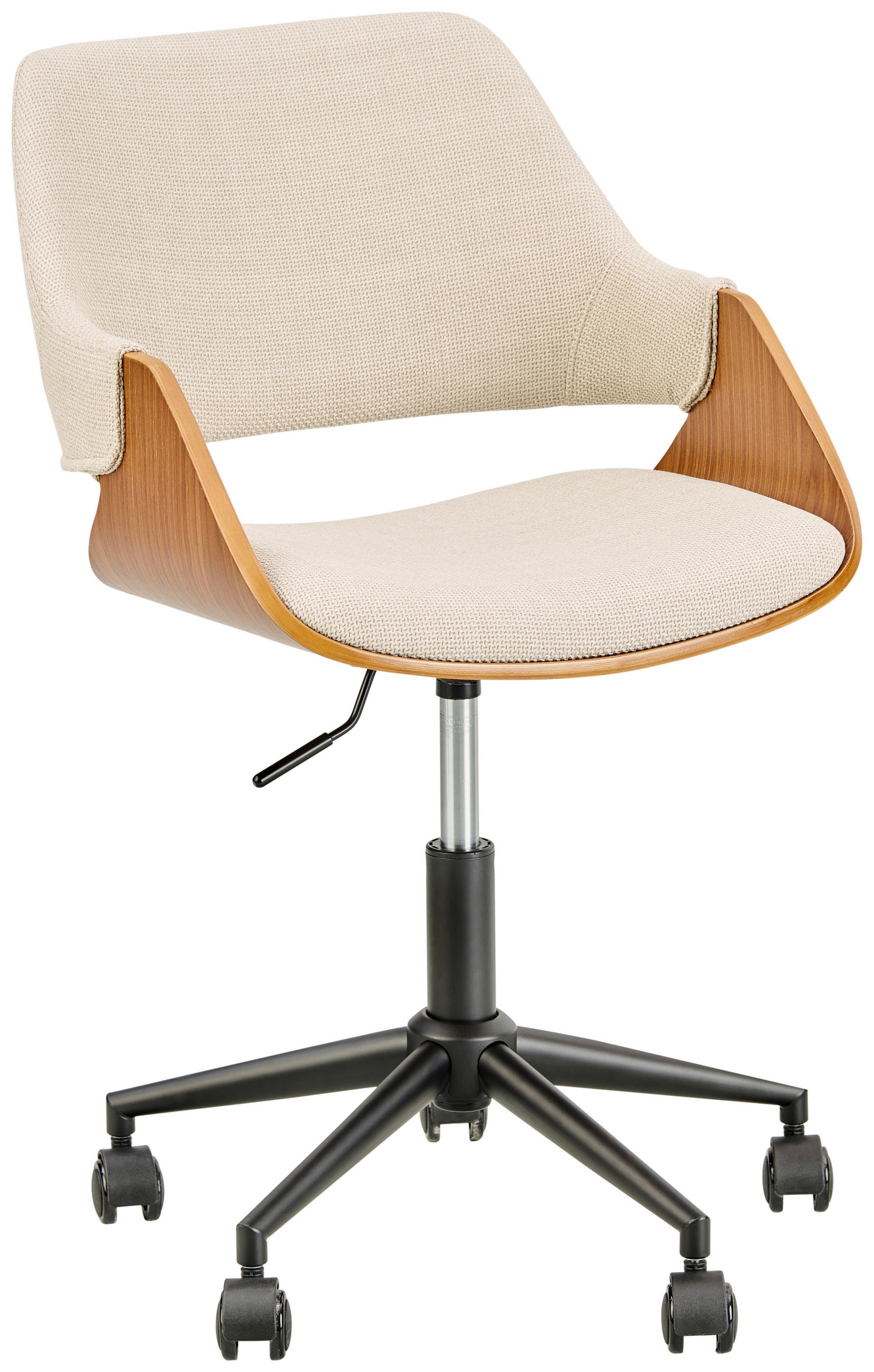 Mid.you Drehstuhl Walnuss, Beige 51x78x88 cm