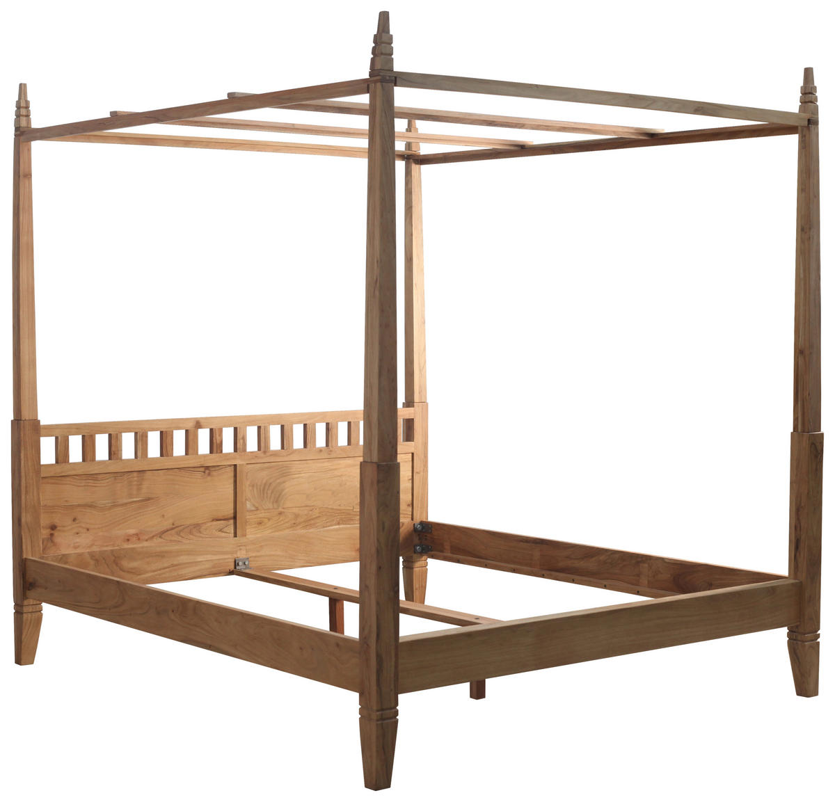 HIMMELBETT 180/200 cm  in Akaziefarben  - Akaziefarben, MODERN, Holz (180/200cm) - MID.YOU