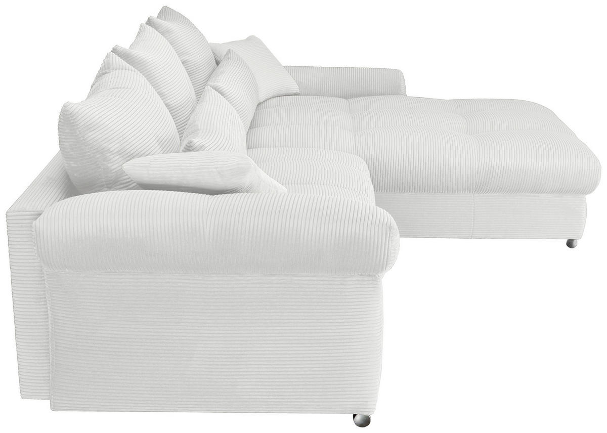 ECKSOFA Naturfarben Cord  - Chromfarben/Naturfarben, KONVENTIONELL, Textil/Metall (335/225cm) - Carryhome